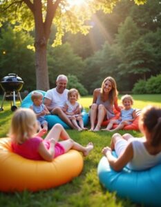 Sitzsack für Kinder im Garten